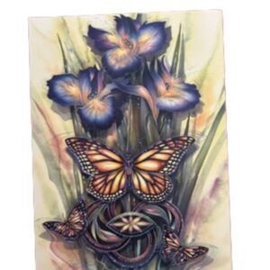 5/$15 Floral and Butterfly Art Print Card